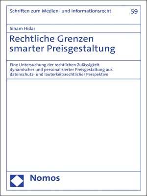 cover image of Rechtliche Grenzen smarter Preisgestaltung